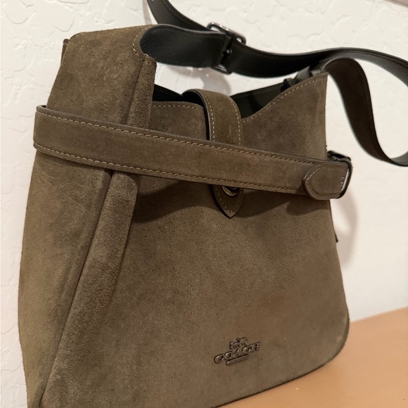 Coach Hadley Suede Shoulder Bag - Picture 2 of 6